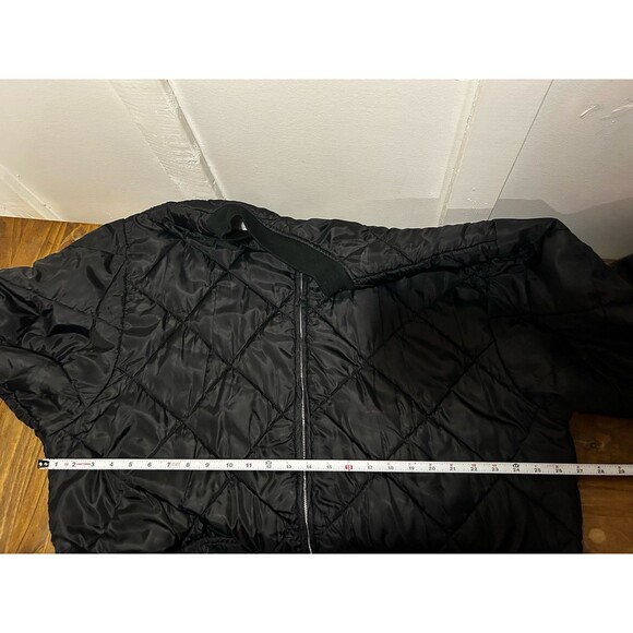 Vintage Delf USA Y2K Black Quilted Bomber Jacket Men’s Size 2xl Full Zip - Picture 7 of 9